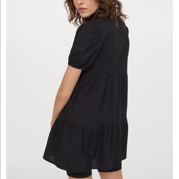 H&M Black Cotton Poplin Dress - size S - Picture 7 of 13